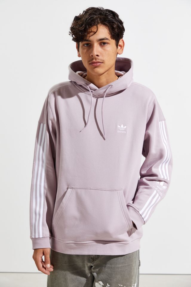 Adidas originals hoodie with lock up logo in clearance lilac