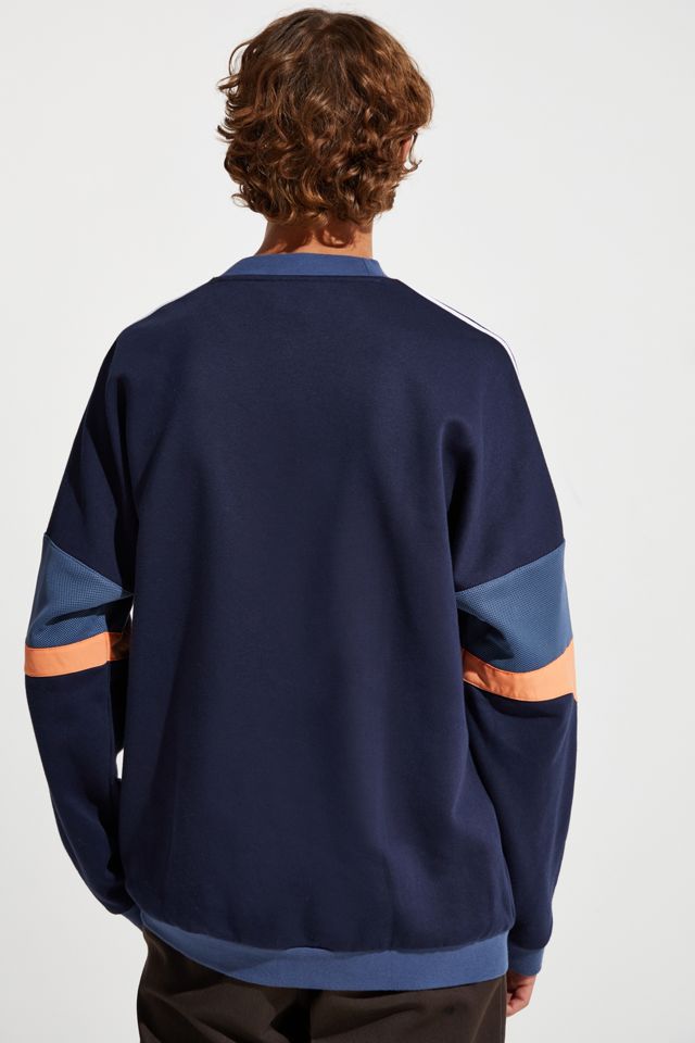 adidas 3-Stripe Trefoil Crew Neck Sweatshirt Urban Outfitters