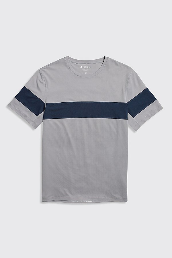 FOURLAPS SMASH TEE IN LIGHT GREY, MEN'S AT URBAN OUTFITTERS