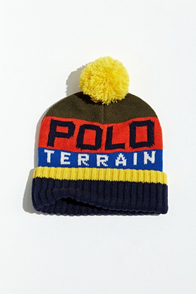 Polo Ralph Lauren Terrain Stripe Pompom Beanie | Urban Outfitters