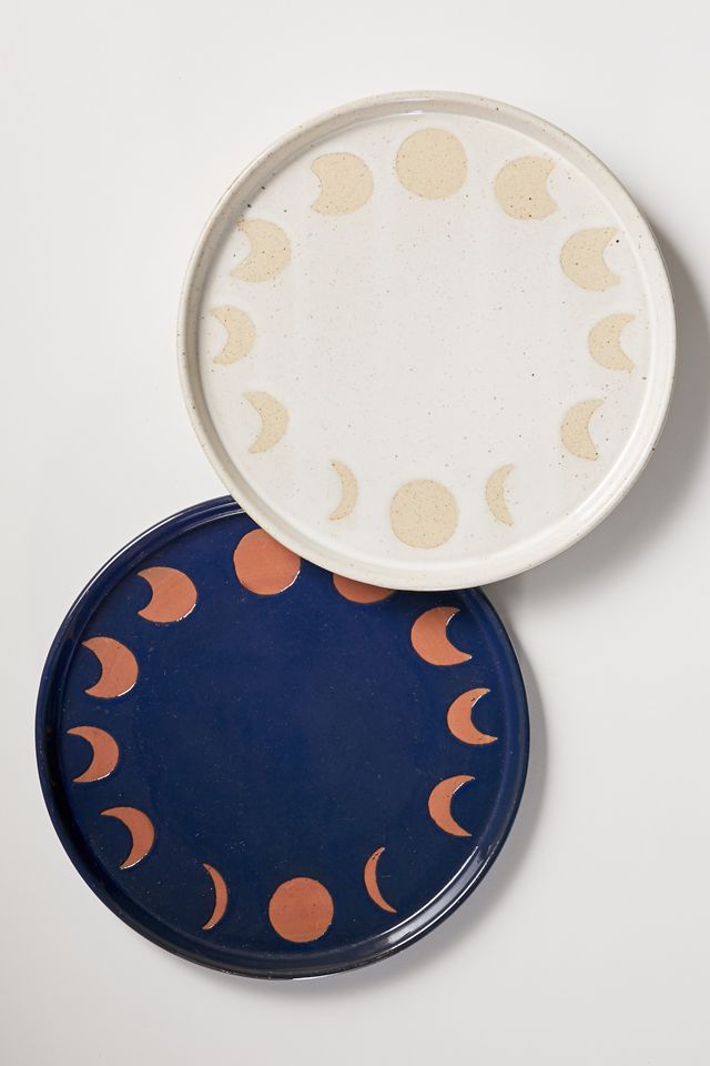 Ceramic plate with phase moons