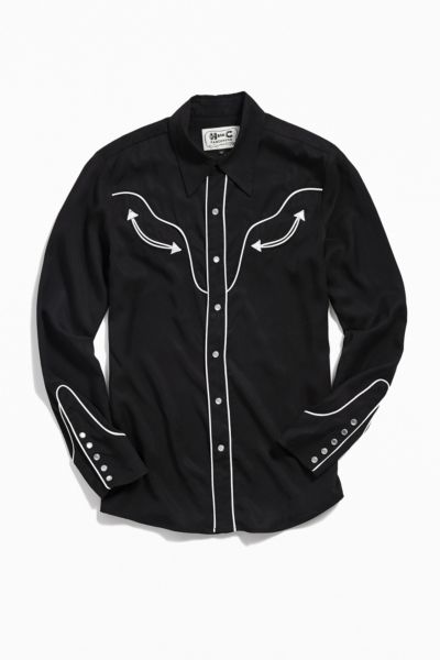 H Bar C HbarC Western Shirt Rockabilly Cowboy Rodeo Style with Pearl Snaps & Long Sleeves The San Fernando 