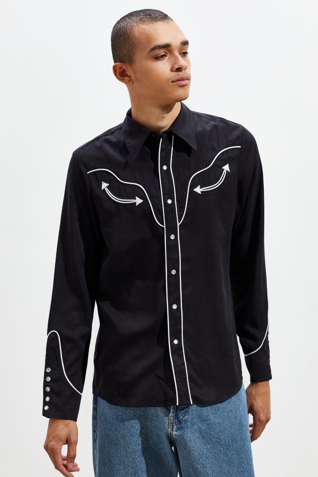 H Bar C Le Chemise Western San Fernando Tencel Boutonnée #1