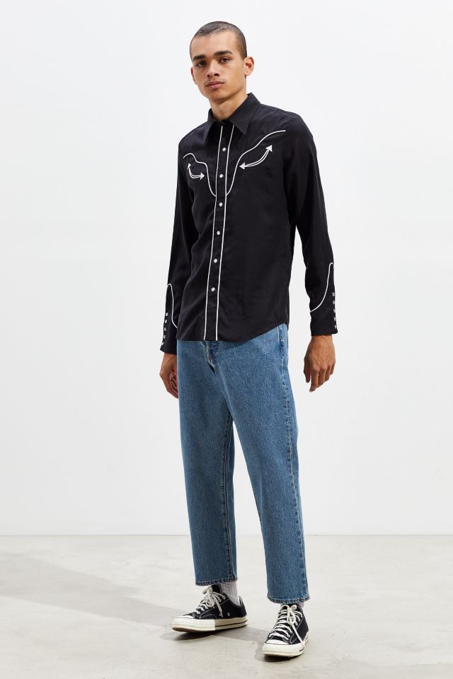 H Bar C Le Chemise Western San Fernando Tencel Boutonnée #5