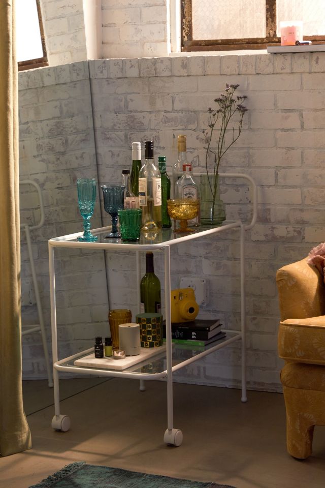 Aria Metal Bar Cart