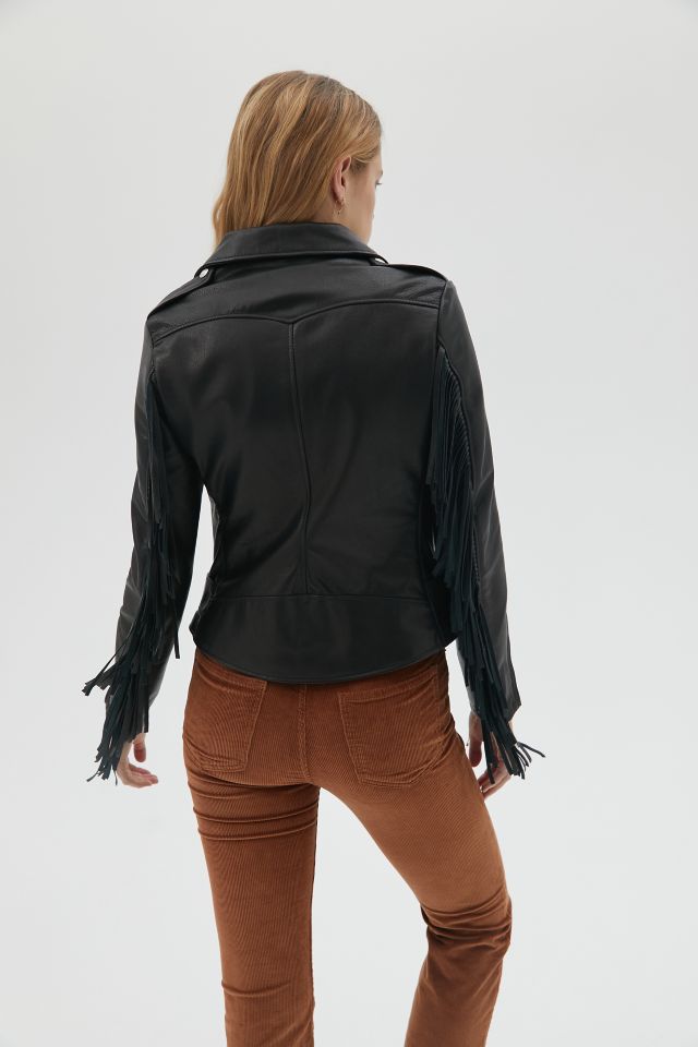 Schott Leather Fringe Moto Jacket #2