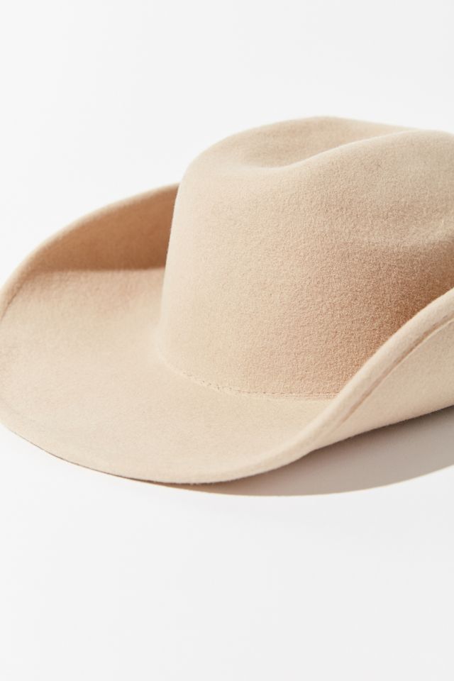 Urban Outfitters / ecote Tan wool Felt Panama Hat Urban Outfitters Ecote Fedora Hat 100% Wool Felted Tan Brown  main image 4