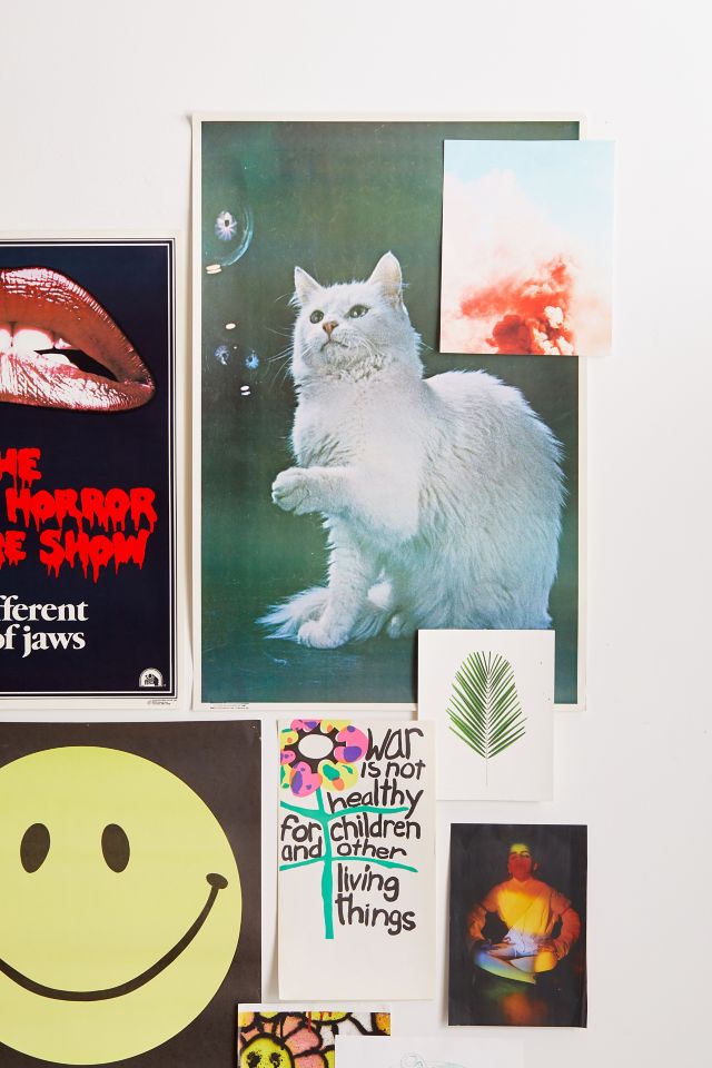 Urban Renewal Vintage Cat With Bubbles Poster #2