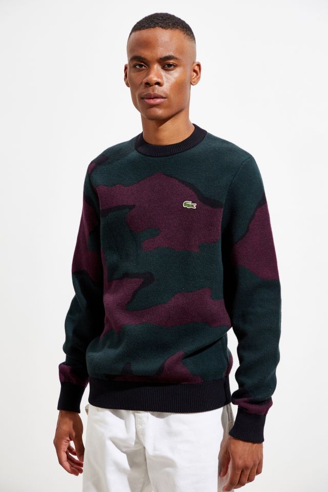 Lacoste LIVE Jacquard Crew Neck Sweater Urban Outfitters