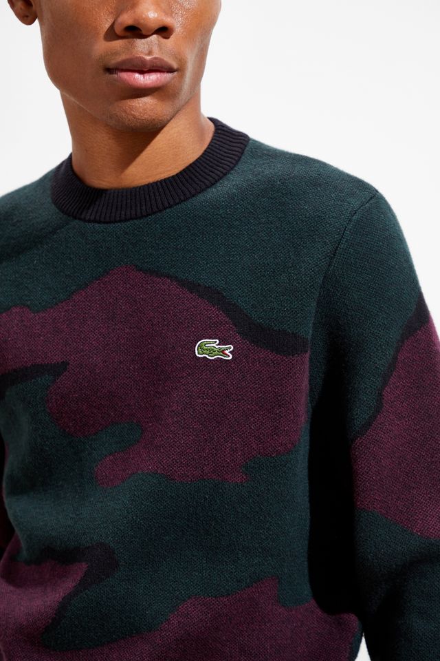 Lacoste LIVE Jacquard Crew Neck Sweater | Urban Outfitters