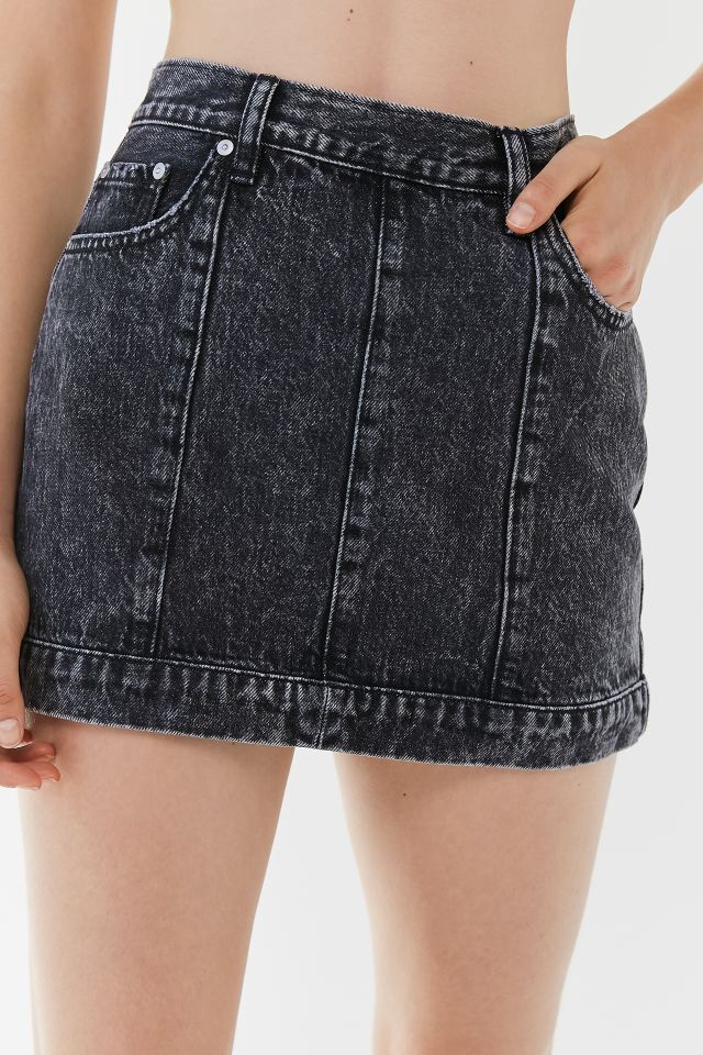 Neon Blonde Tease Denim Mini Skirt #2