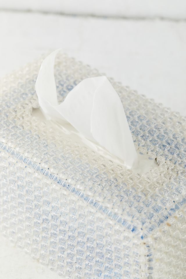Beaded Tissue Box Cover #1
