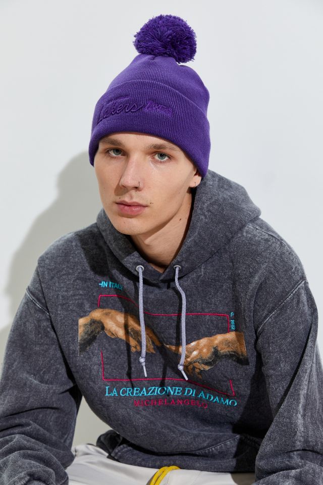 Mitchell & Ness Los Angeles Lakers Tonal Pompom Beanie #1