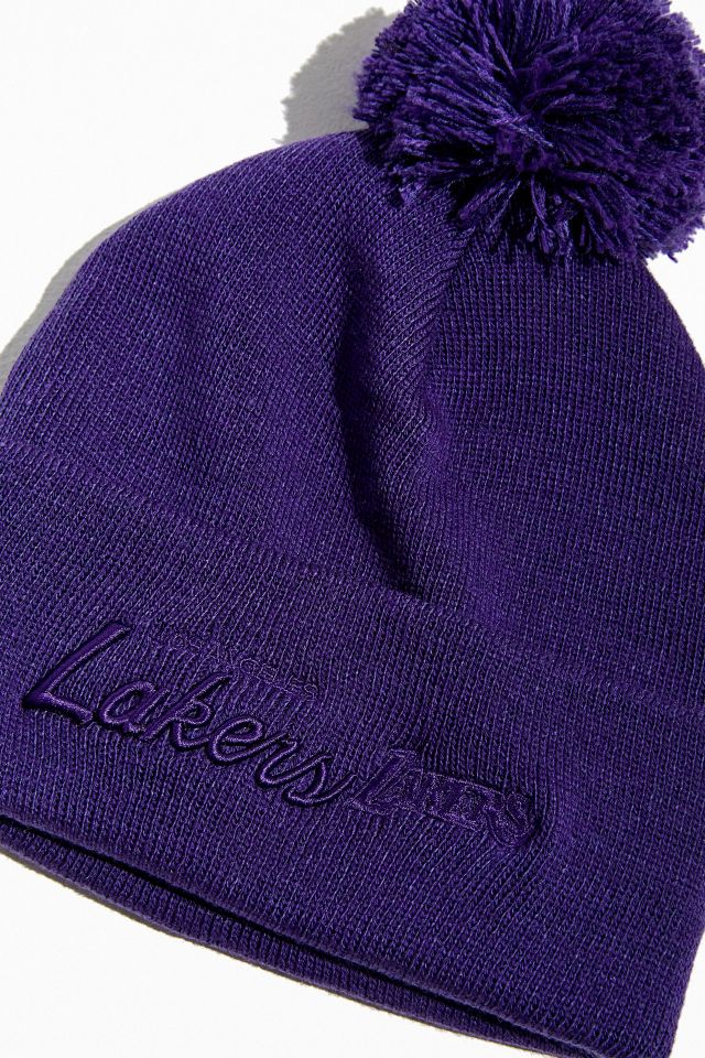 Mitchell & Ness Los Angeles Lakers Tonal Pompom Beanie #2