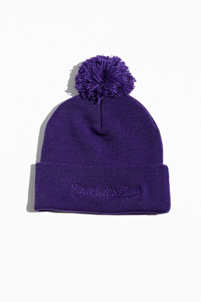 Mitchell & Ness Los Angeles Lakers Tonal Pompom Beanie #3