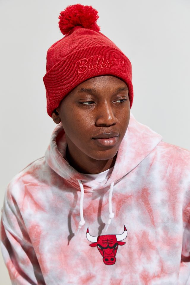 Tuque à pompon ton sur ton Chicago Bulls de Mitchel & Ness  #1