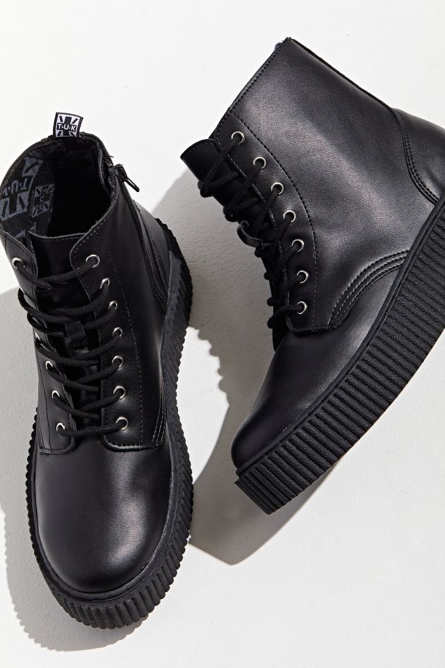 T.U.K. Vegan Leather Lace-Up Creeper Boot    #1