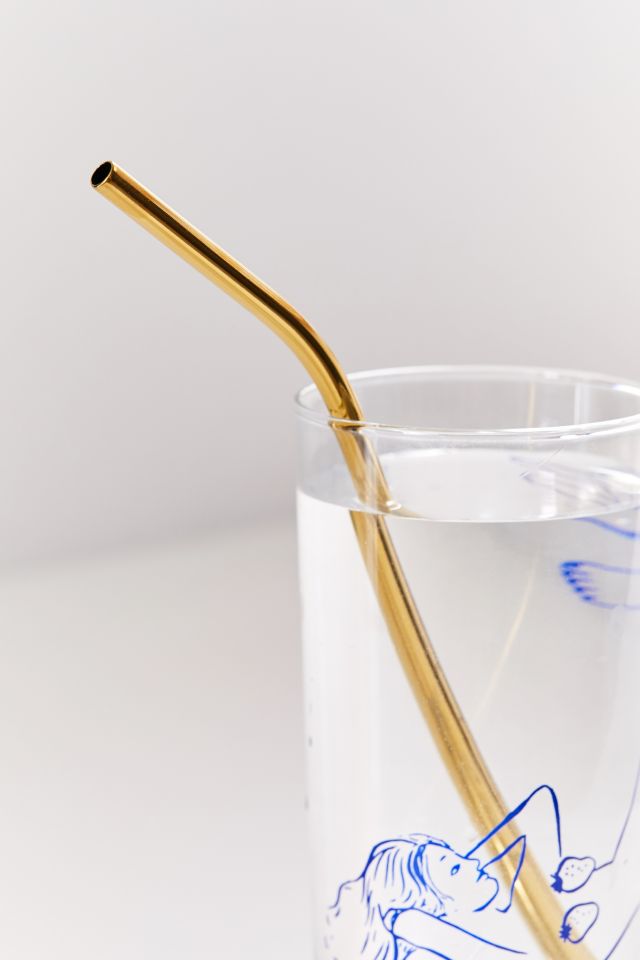 Angled Stainless Steel Straw Set #1