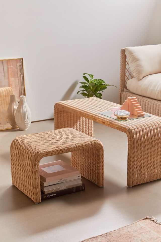 Urban outfitters store rattan coffee table