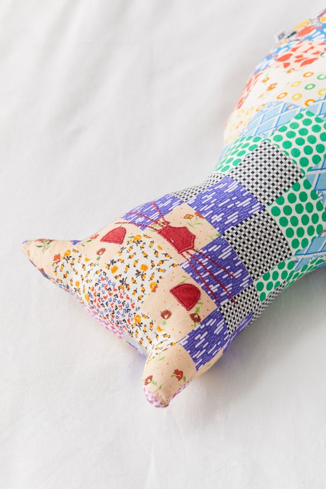 Patchwork Cat Throw Pillow #2