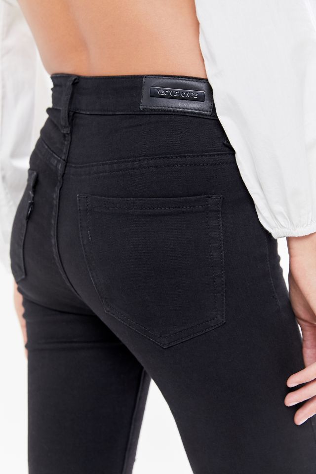 Neon Blonde Tie Me Up Skinny Jean #1