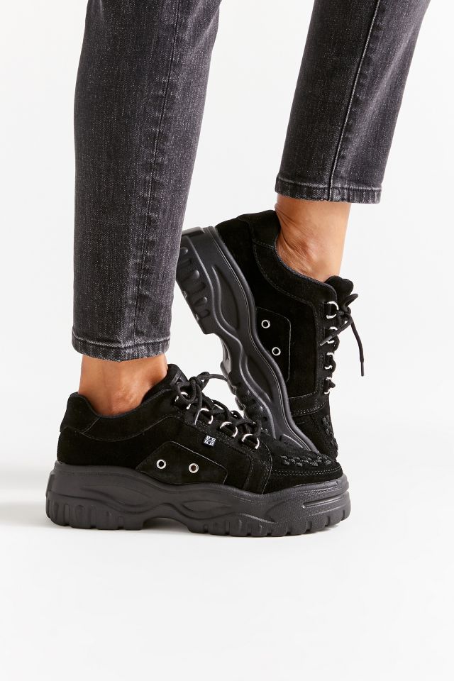 Espadrilles à plateforme creeper en suède Wave T.U.K. #2