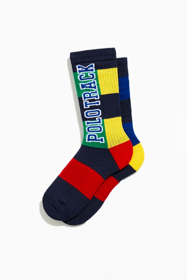 Polo Ralph Lauren Rainbow Rugby Crew Sock | Urban Outfitters