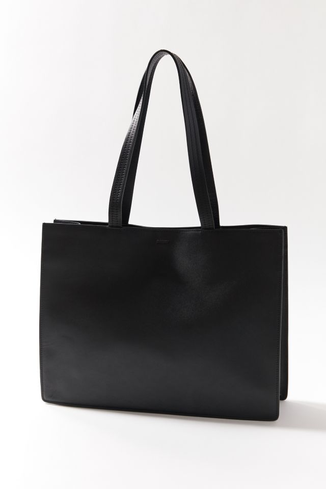 BAGGU Large Leather Retail Tote Bag #1
