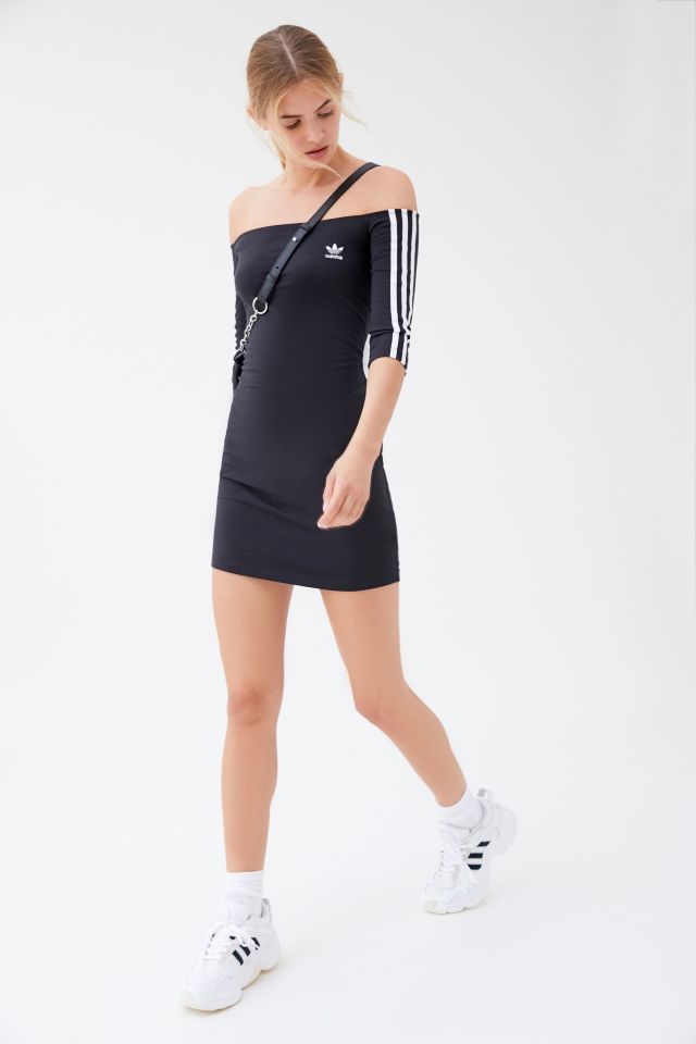 Adidas dress shop off shoulder