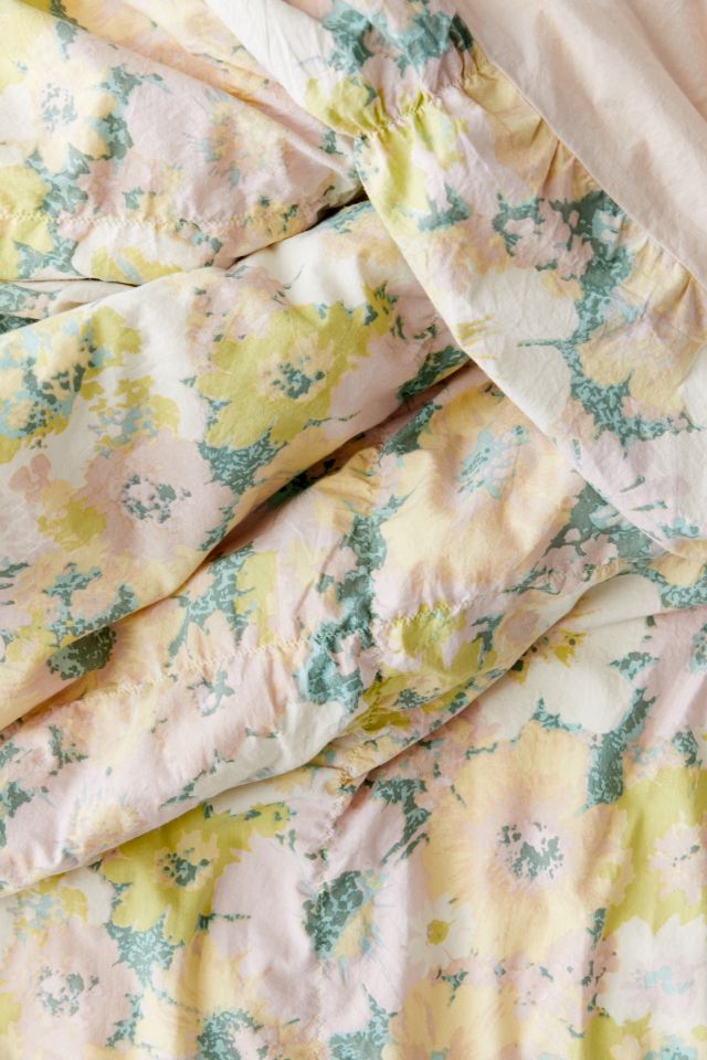 Ruby Floral Shirred Duvet Cover #3