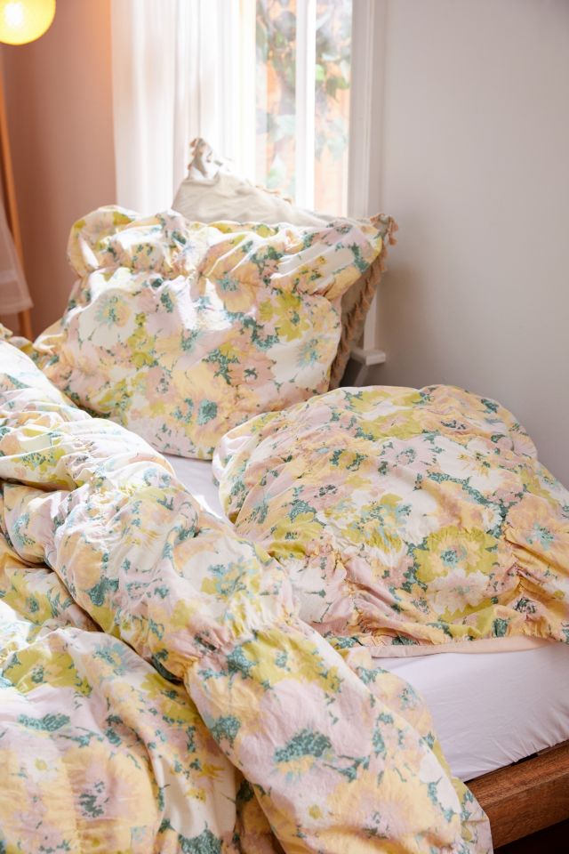 Ruby Floral Shirred Sham Set #1