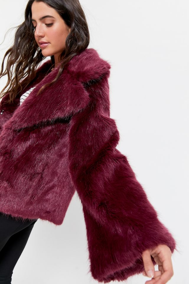 Unreal Fur Madam Butterfly Faux Fur Jacket | Urban Outfitters