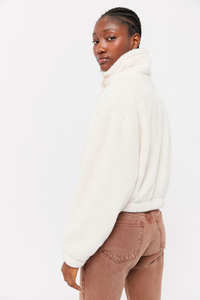 UO Teddy Fleece Cropped Jacket #1