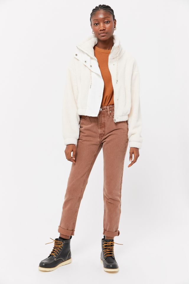 UO Teddy Fleece Cropped Jacket #3