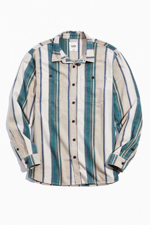 Katin Kramer Stripe Flannel Button-Down Shirt | Urban Outfitters