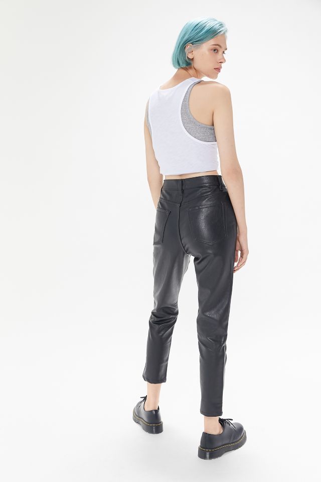 Pantalon cigarette en cuir synthétique BDG #3