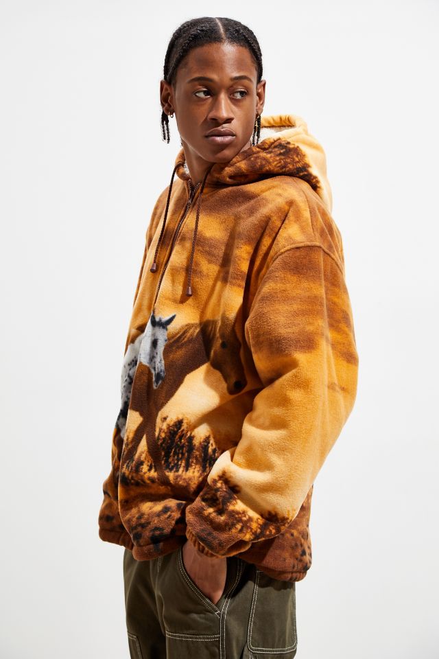 Wildkind Horse Print Sherpa Full-Zip Hooded Jacket #1