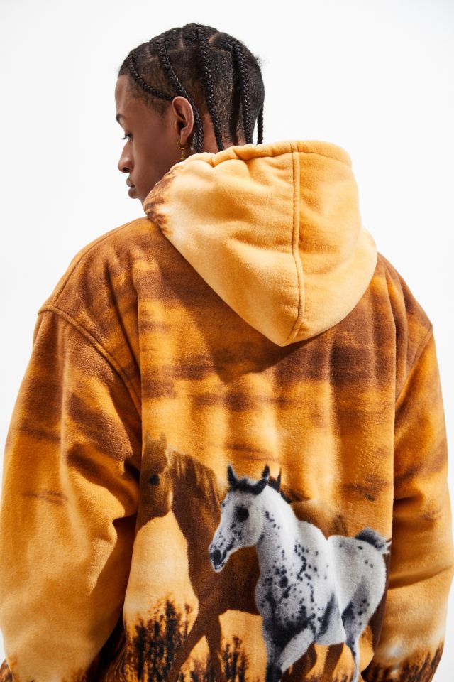 Wildkind Horse Print Sherpa Full-Zip Hooded Jacket #4