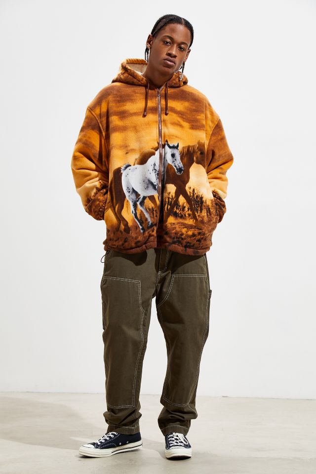 Wildkind Horse Print Sherpa Full-Zip Hooded Jacket #5