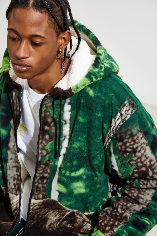 Wildkind Bear Print Sherpa Full-Zip Hooded Jacket #1