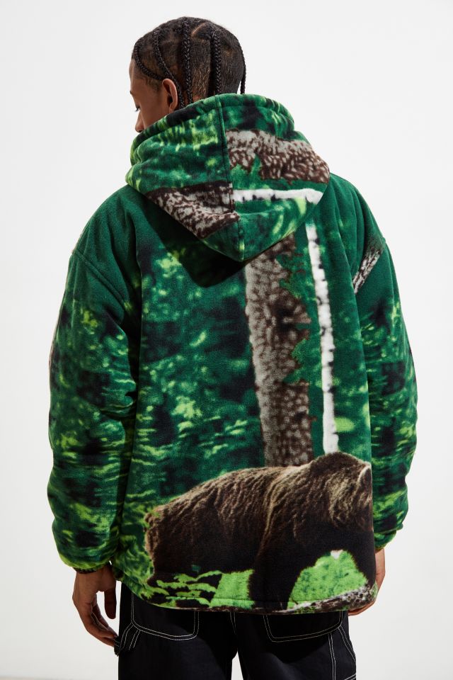 Wildkind Bear Print Sherpa Full-Zip Hooded Jacket #3