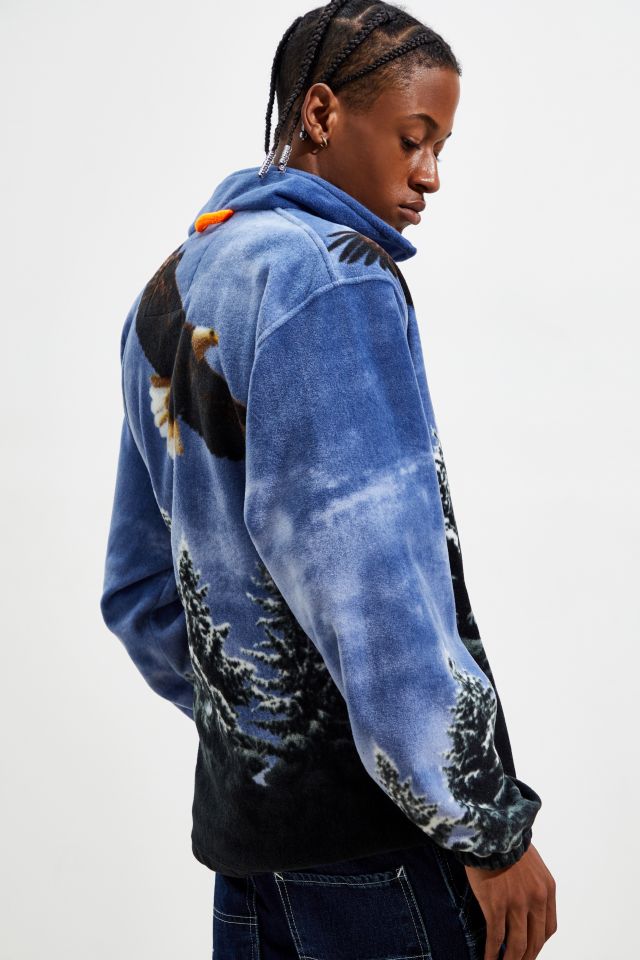 Eagle Print Full-Zip Fleece Jacket  #2