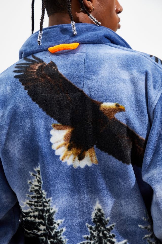 Eagle Print Full-Zip Fleece Jacket  #4