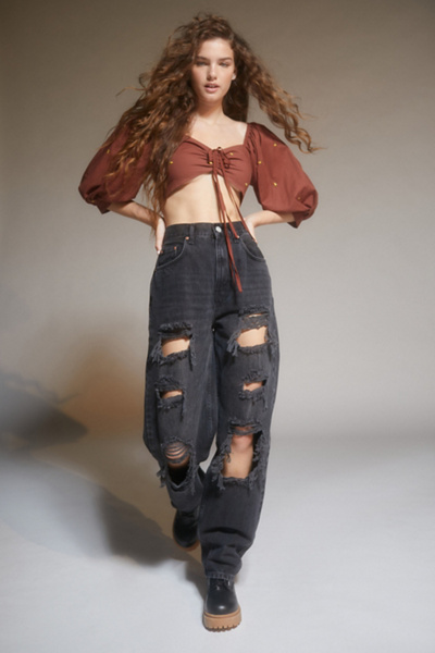 BDG Vintage Feel High-Waisted Baggy Jean