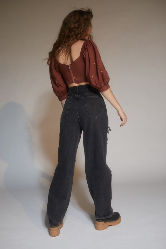 Jean Ample Taille Haute Effet Vintage BDG #1