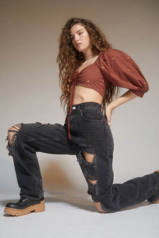 Jean Ample Taille Haute Effet Vintage BDG #2