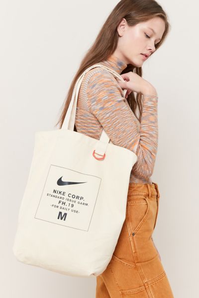 Nike cream tote bag sale