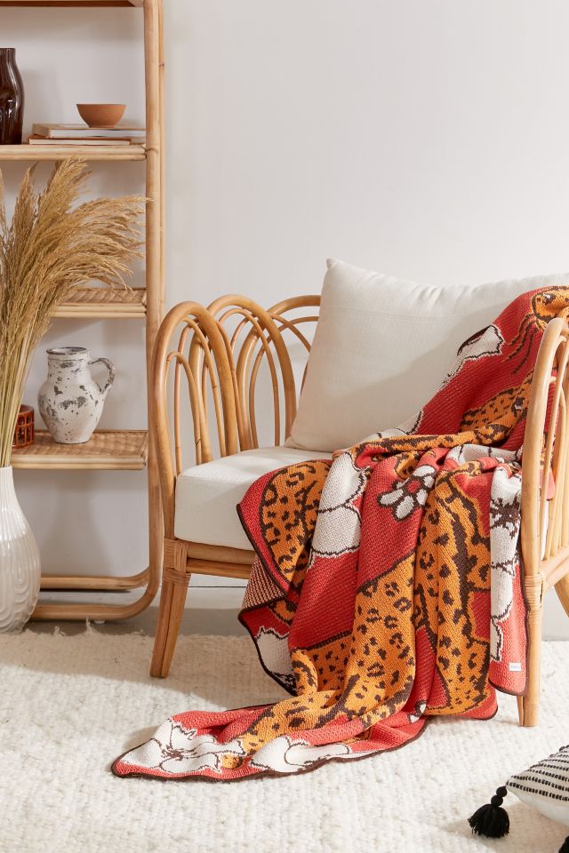 Calhoun & Co. Leopards In Flower Patch Throw Blanket #1