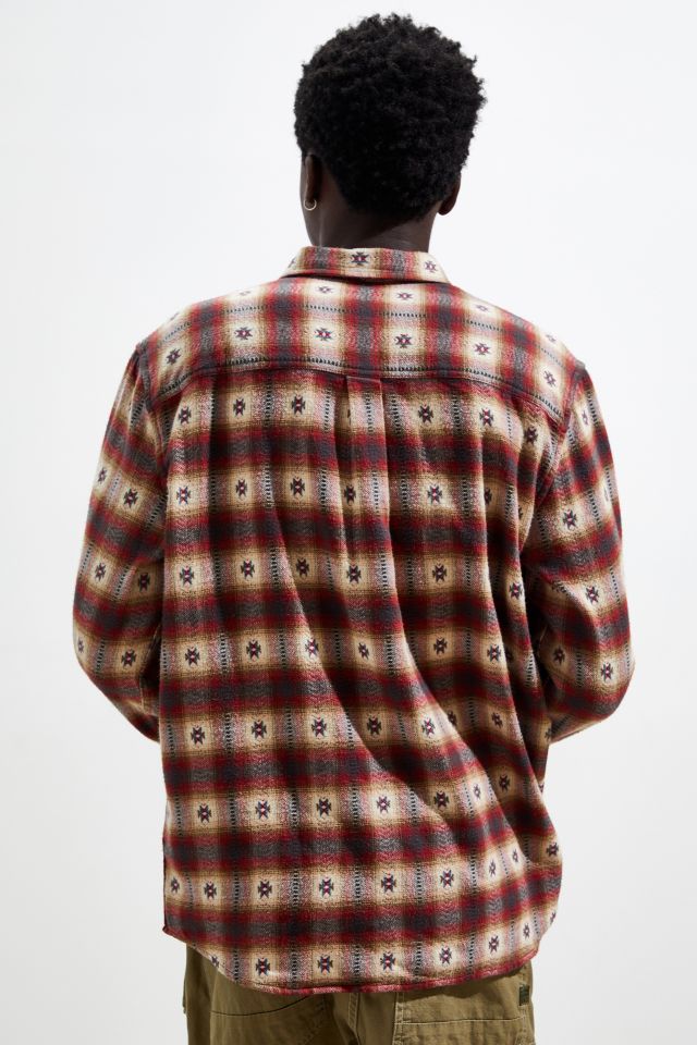 UO Ikat Dobby Flannel Button-Down Shirt  #4