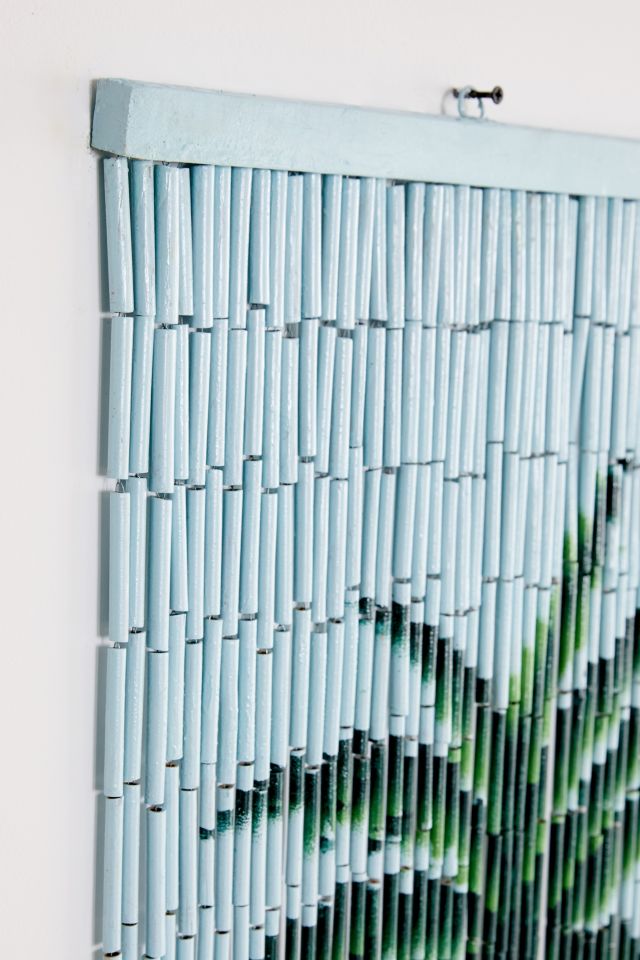 Sunset Palm Bamboo Beaded Curtain | Urban Outfitters